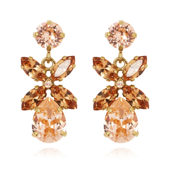 Caroline Svedbom Gold Mini Dione Earrings - Topaz Combo